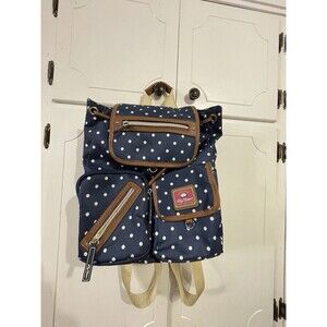 Lily Bloom Blue living Multi Purpose Back Pack Little House Polka Dot